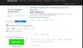 
							         Sodexo ingenium employee access Results For Websites ...								  
							    