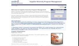 
							         Sodexo Supplier Diversity Program Management								  
							    