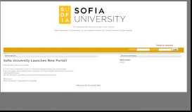 
							         Sofia University Launches New Portal!								  
							    