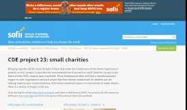 
							         SOFII · CDE project 23: small charities								  
							    