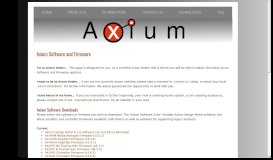 
							         Software and Firmware - Axium								  
							    