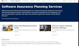 
							         Software Assurance Planning Services - Microsoft Partner Network								  
							    
