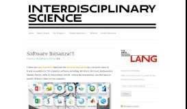 
							         Software Bonanza!!! | Interdisciplinary Science								  
							    