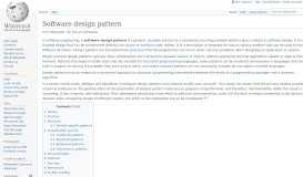 
							         Software design pattern - Wikipedia								  
							    
