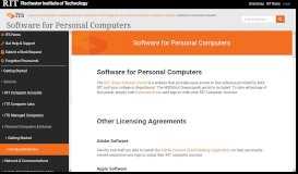 
							         Software for Personal Computers | Information & Technology Services								  
							    