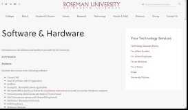 
							         Software & Hardware | Roseman.edu								  
							    