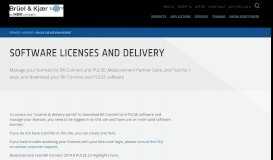 
							         Software licenses and delivery - Brüel & Kjær								  
							    