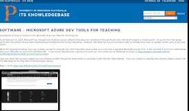 
							         Software - Microsoft Azure Dev Tools for Teaching								  
							    