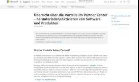 
							         Software Partner Center und Mitgliedschaft Partner ... - Microsoft Support								  
							    