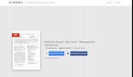 
							         Software Project Life Cycle – Management (SPLICE-M ...								  
							    