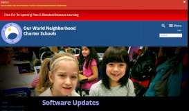 
							         Software Updates | Our World Neighborhood Charter School								  
							    
