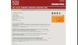 
							         Sohaib Nazir - Research Portal, King's College, London								  
							    