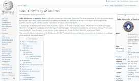 
							         Soka University of America - Wikipedia								  
							    