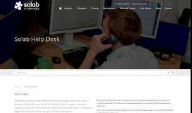 
							         Solab Help Desk » Self Service Portal » IT Support Aberdeen								  
							    