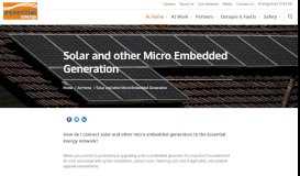 
							         Solar and other Micro Embedded Generation - Essential Energy								  
							    
