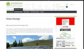 
							         Solar Energy | Energetski portal Srbije								  
							    