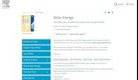 
							         Solar Energy - Journal - Elsevier								  
							    