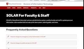 
							         SOLAR for Faculty & Staff | Division of Information Technology								  
							    