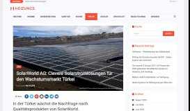 
							         SolarWorld AG: Clevere Solarstromlösungen für den Wachstumsmarkt ...								  
							    