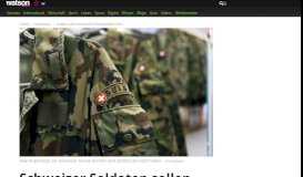 
							         Soldaten sollen kosovarischer Armee gratuliert haben - watson								  
							    