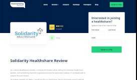 
							         Solidarity Healthshare Review | Healthsharing Reviews								  
							    