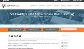
							         SOLIDWORKS 2018 Admin Portal & Online Licensing - Computer ...								  
							    