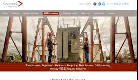 
							         Solomon Corporation | Buy, Sell, Recycle Oil-Filled Transformers								  
							    