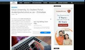 
							         Solusi University, SU Student Portal: studentportal.solusi.ac.zw ...								  
							    