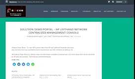 
							         Solution Demo Portal - HP LeftHand Network Centralized ... - Bitcon IT								  
							    