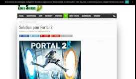 
							         Solution pour Portal 2 - Zoneasoluces.fr								  
							    