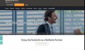 
							         Solution Provider Program for NetSuite ERP, CRM, and Ecommerce								  
							    
