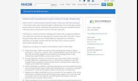 
							         Solutionreach Is Reveolutioninzing the Patient ... - PAHCOM.com								  
							    