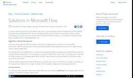 
							         Solutions in Microsoft Flow | Flow Blog								  
							    
