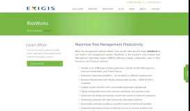 
							         Solutions | Risk Management System | Exigis								  
							    