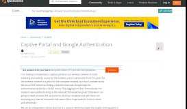 
							         [SOLVED] Captive Portal and Google Authentication - Wireless ...								  
							    