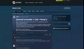 
							         [Solved] Controller + Link + Portal 2 :: Steam Link General Discussions								  
							    