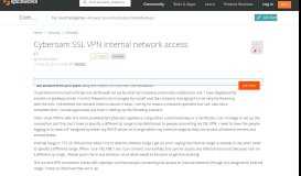 
							         [SOLVED] Cyberoam SSL VPN internal network access - Firewalls ...								  
							    