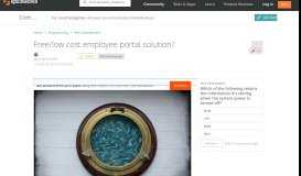 
							         [SOLVED] Free/low cost employee portal solution? - Web Dev ...								  
							    