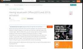 
							         [SOLVED] Having issues with Office (2010 and 2013) activation - MS ...								  
							    