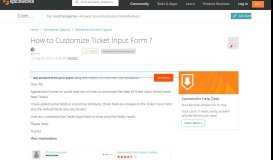 
							         [SOLVED] How to Customize Ticket Input Form ? - Spiceworks General ...								  
							    