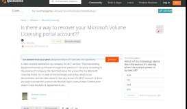 
							         [SOLVED] Is there a way to recover your Microsoft Volume Licensing ...								  
							    