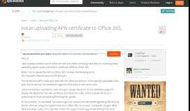 
							         [SOLVED] Issue uploading APN certificate to Office 365 ...								  
							    