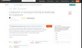 
							         [SOLVED] Looking for en employee training template/app for ...								  
							    