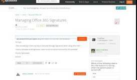 
							         [SOLVED] Managing Office 365 Signatures - Spiceworks Community								  
							    