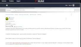 
							         Solved: Service? - Community Forums - Xilinx Forums								  
							    