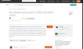 
							         [SOLVED] Set calendar permissions in Office 365 Admin center ...								  
							    