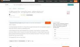 
							         [SOLVED] Software for employees attendance? - Spiceworks Community								  
							    