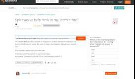 
							         [SOLVED] Spiceworks help desk in my joomla site? - Spiceworks ...								  
							    