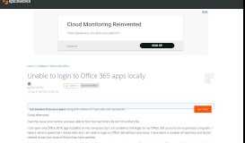 
							         [SOLVED] Unable to login to Office 365 apps locally - Spiceworks ...								  
							    