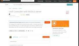 
							         [SOLVED] Unifi Controller with RADIUS server - Wireless Networking ...								  
							    